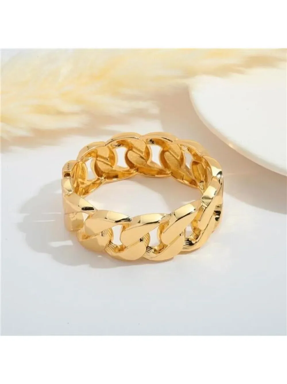 Chunky Gold Tone Bangle Bracelets for Women Thick Wide Hinged Cuff Bracelet